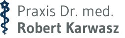 Schriftzug Praxis Dr. med Robert Karwasz